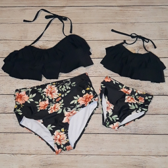 unknown Other - Mother & Daughter Falbala Bikinis Size Medium & 5T